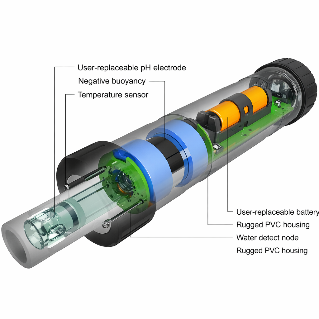 Registrador de datos de pH y temperatura Bluetooth MX2501, 2.0 a 12.0 pH, Onset - 1