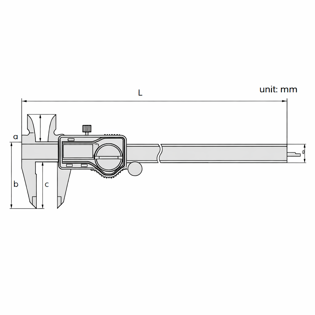 Calibrador digital de precisión Serie 115, 150 hasta 300 mm / 6 hasta 12 pulg, ACCUD - 1