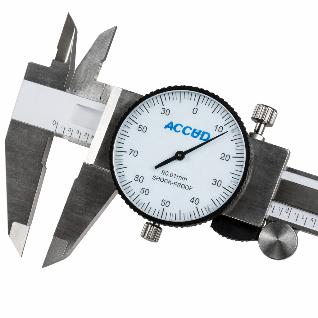 Calibrador de carátula en pulgadas Serie 101 , 6 pulg hasta 12 pulg, ACCUD - 1
