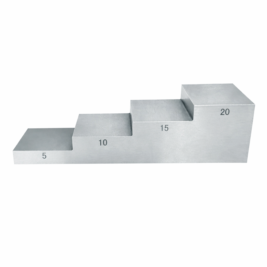 Bloque de pruebas para medidor de espesores Serie STB, 1 a 48 mm, ACCUD