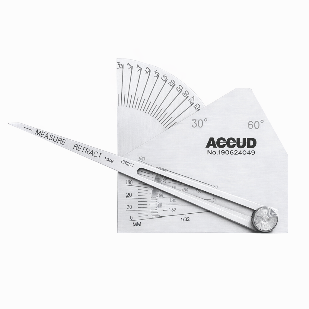 Calibrador para filete de soldadura Serie 969, 0 a 50 mm / 0 a 2 pulg ó 30° a 90°, ACCUD
