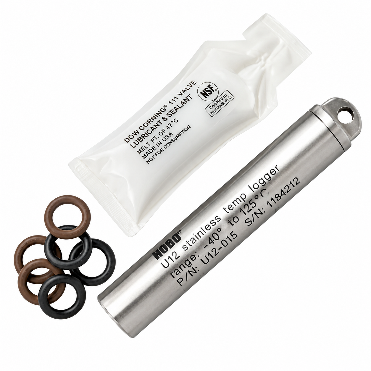 Registrador de datos de temperatura de acero inoxidable U12-015, -40 a 125 ° C, ONSET