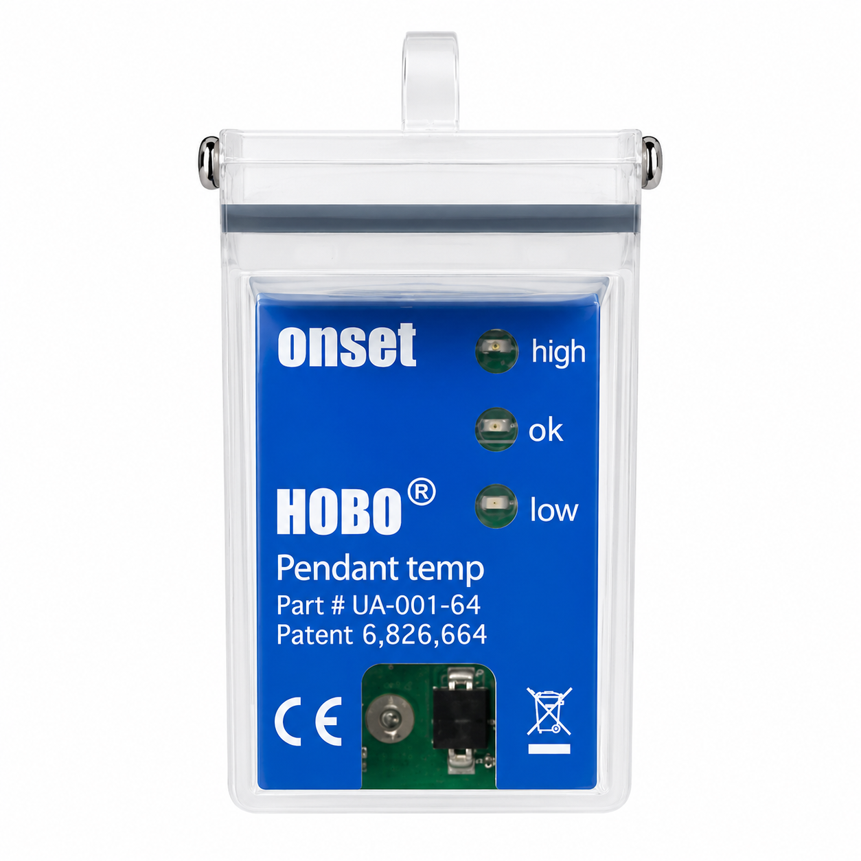 Registrador de datos de temperatura colgante UA-001-64, -20 a 70 °C, HOBO 