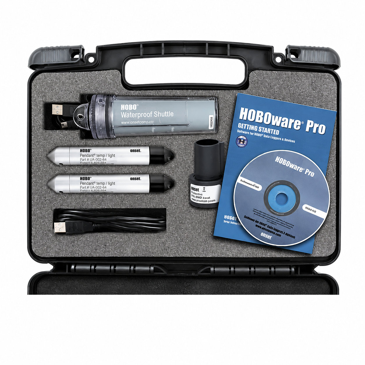 Registrador de datos Deluxe de nivel de agua 30 pies KIT-D-U20-01, 0 a 207 kPa, ONSET