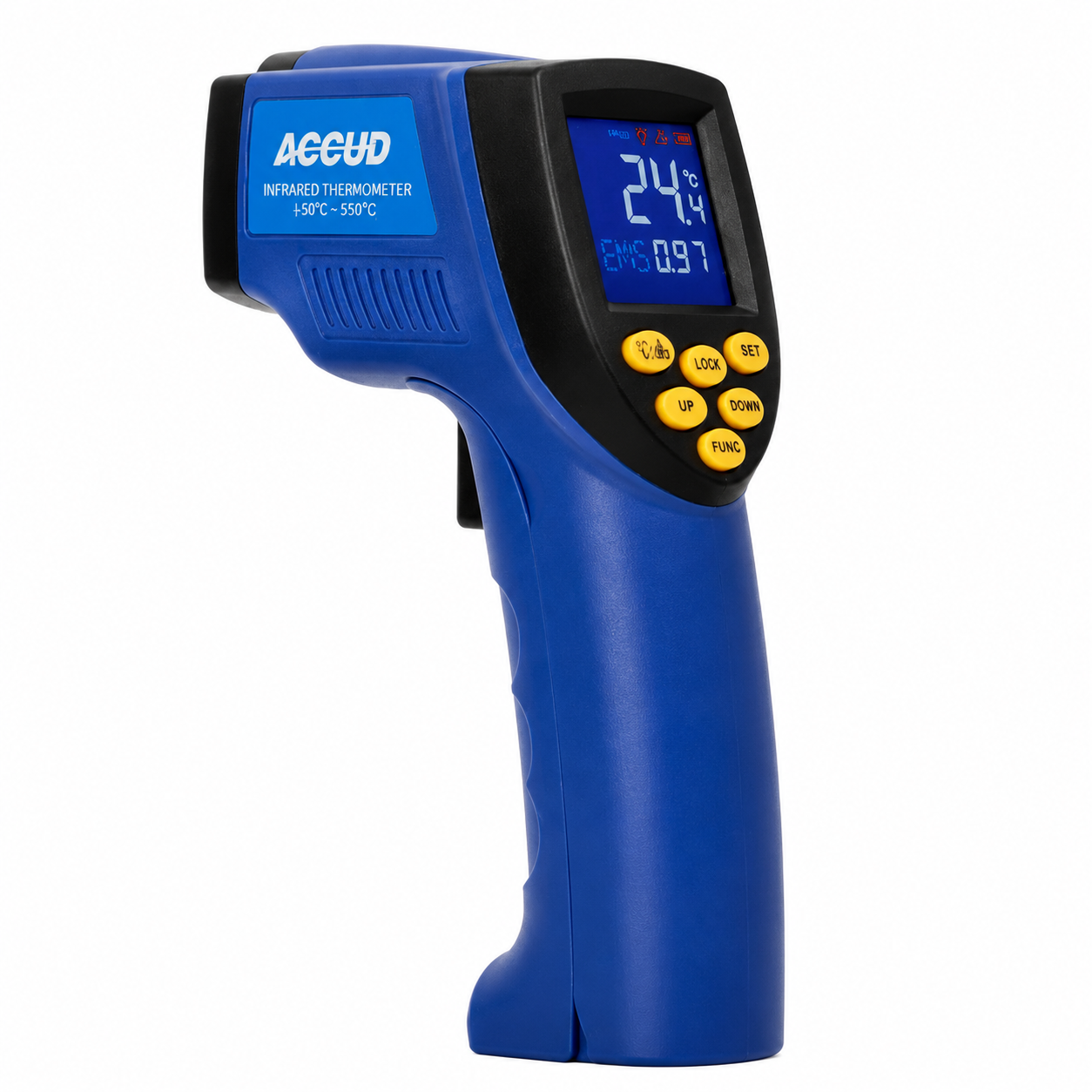 Termómetro infrarrojo digital tipo pistola IT700, -50 a 700°C ACCUD 