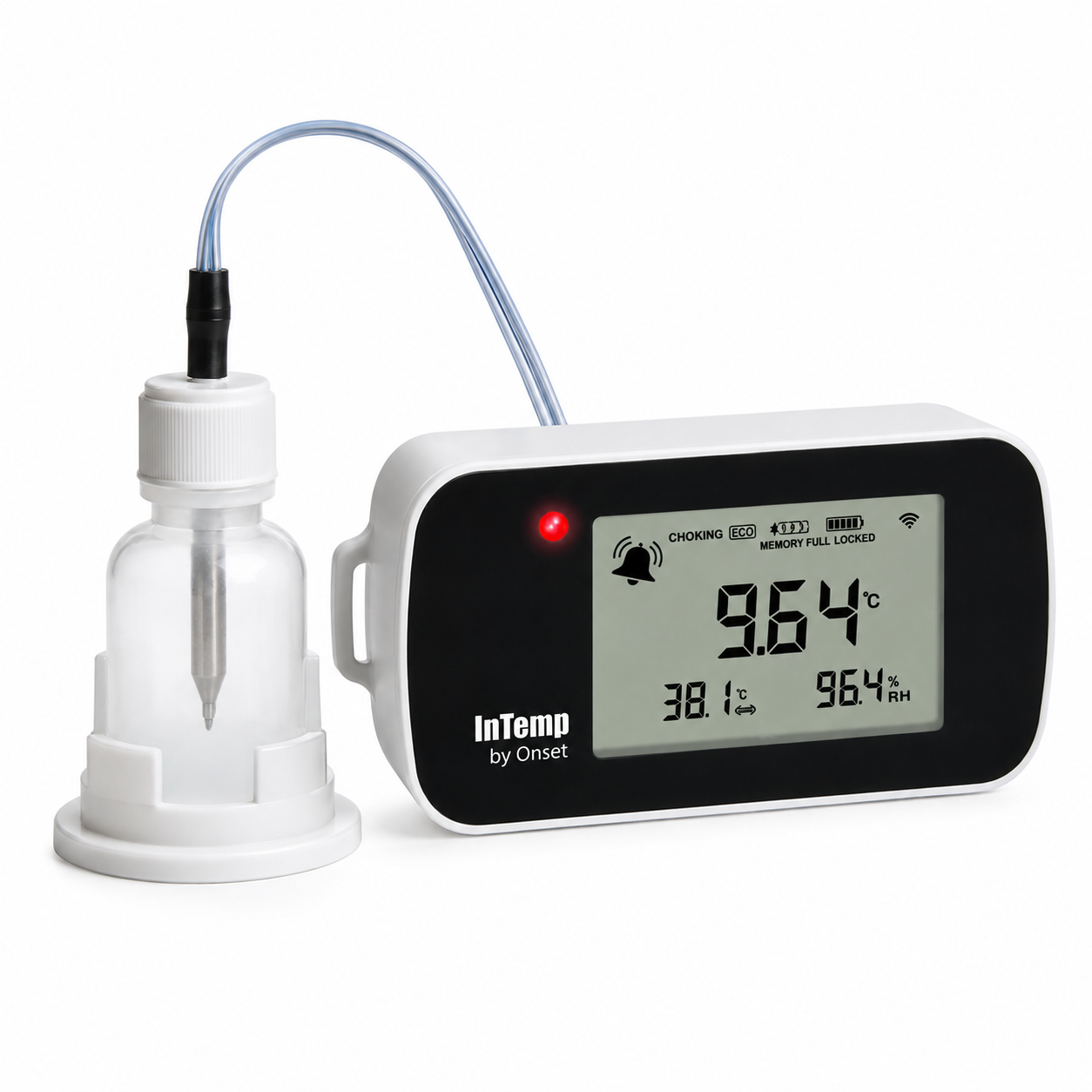 Data logger de datos de temperatura CX402-T205, botella de 5 ml, -40 a 100 °C, Onset