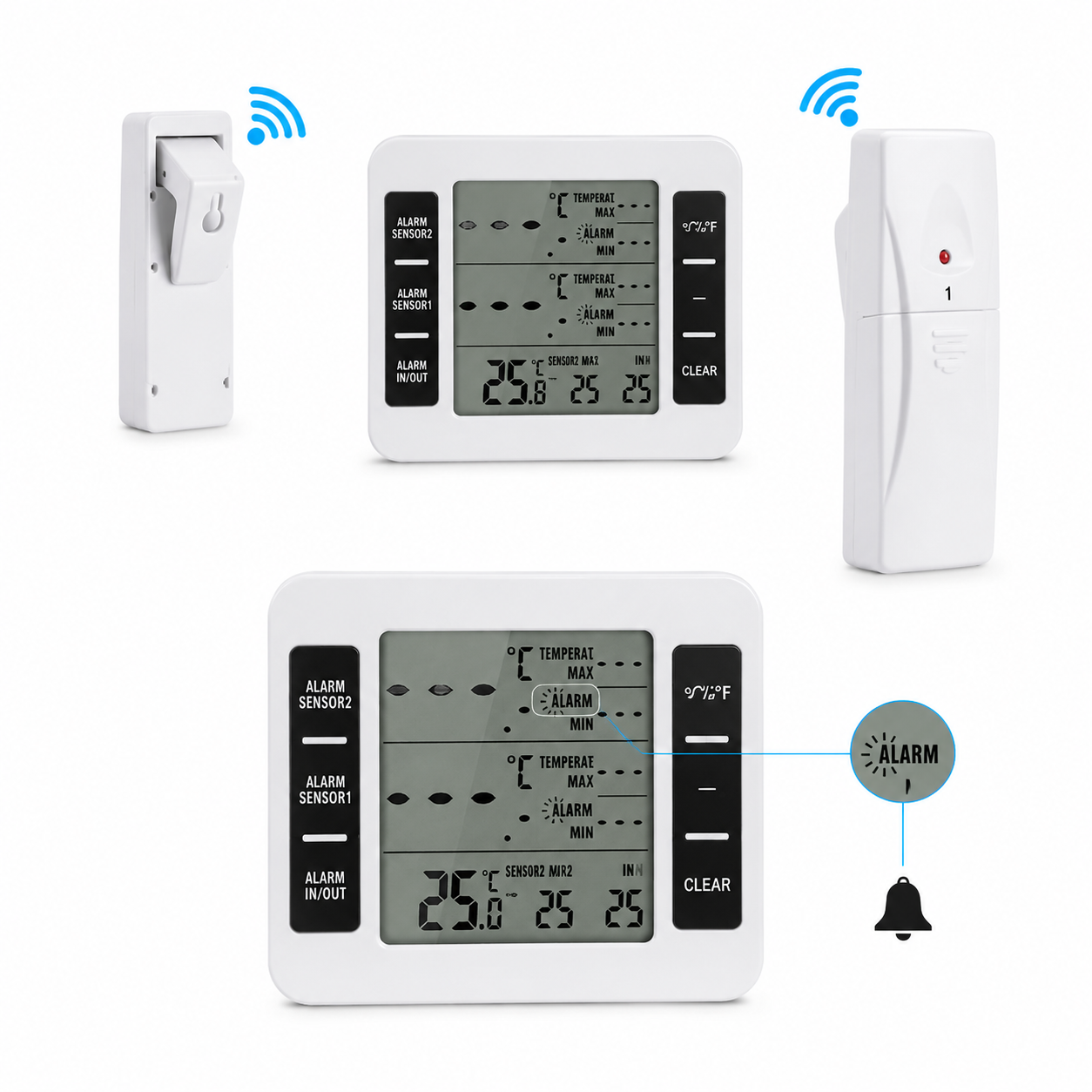 Termómetro digital para refrigeradores y congeladores SM986, -40 a 60 °C, ONSET - 1