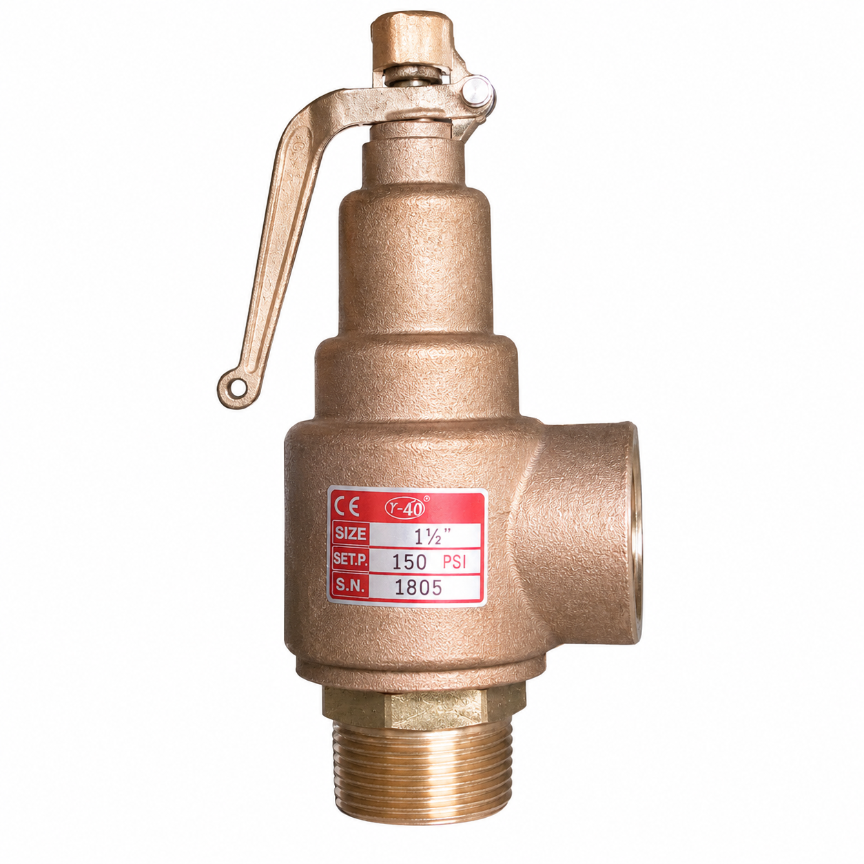 Válvula de seguridad de bronce  211-TB, hasta 21.1 Kg/cm² (300 psi), Vayremex