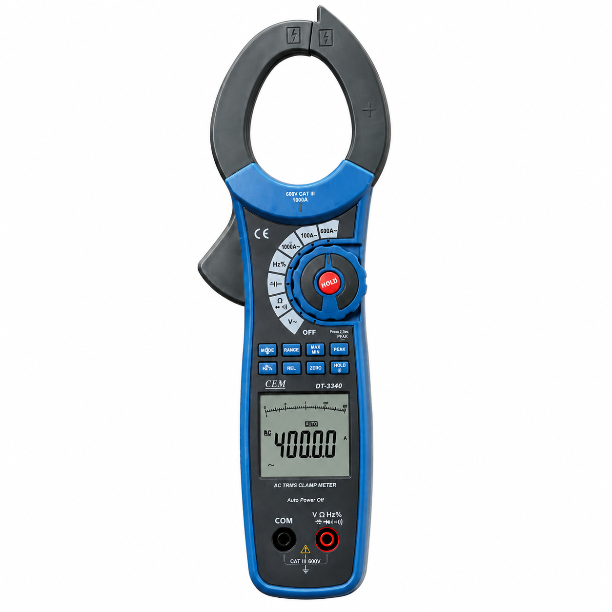 Pinza amperimétrica AC/ DC CMDT/3352, de 1500 A,  CEM