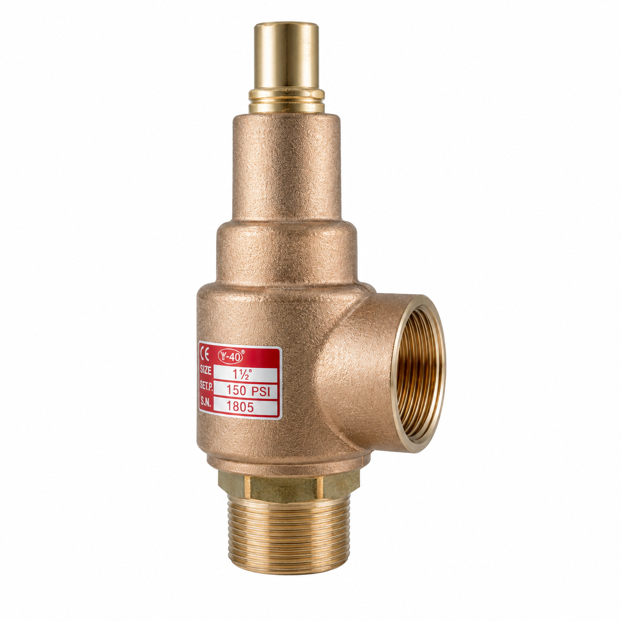 Válvula de alivio de bronce 632-TB , Presión max 21.1 Kg/cm² (300 psi), Vayremex 