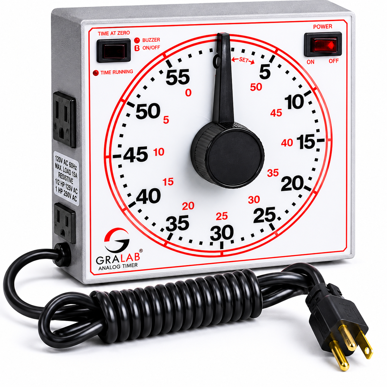 Timer Industrial de pared modelo 171, 60 min /1 seg , Gralab.