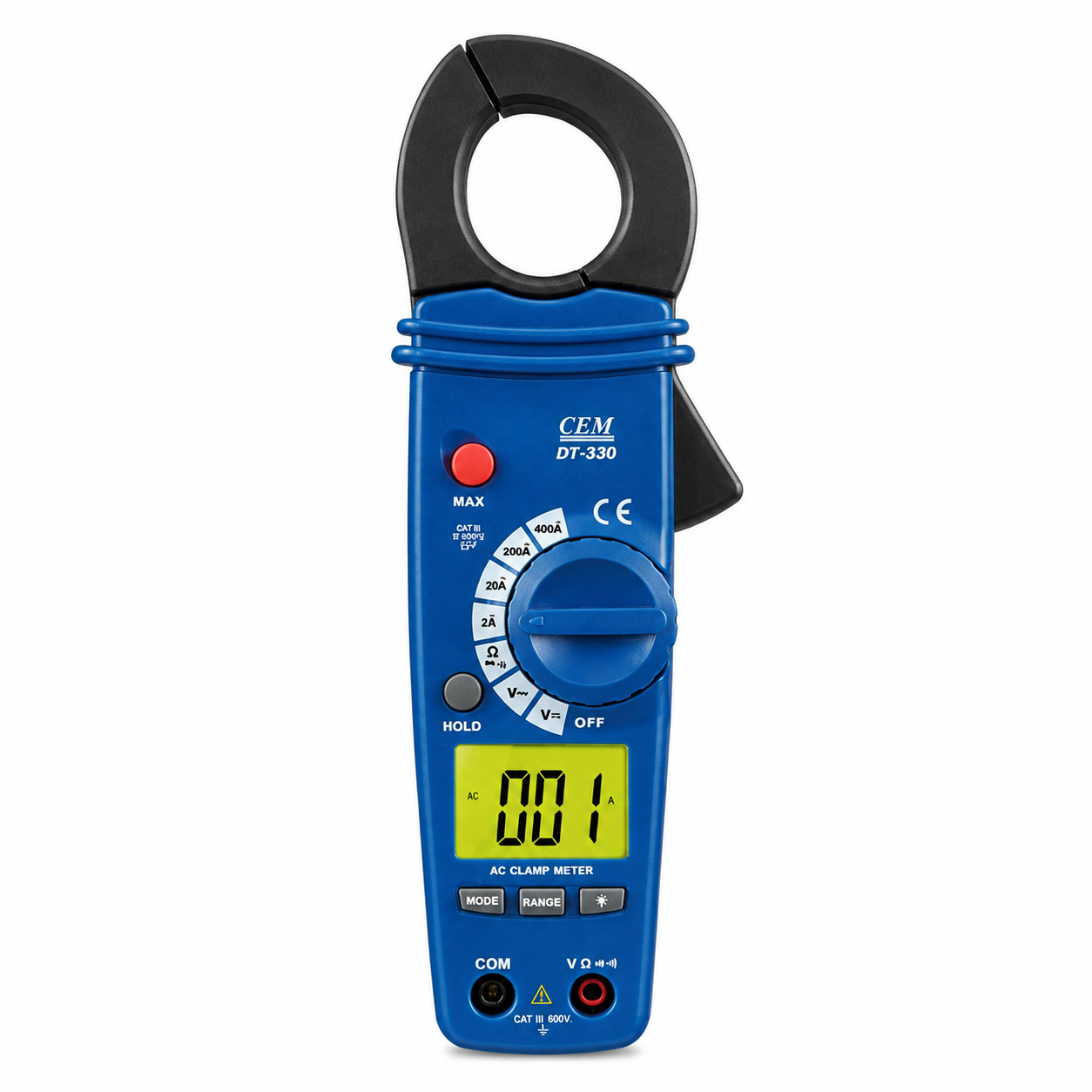 Pinza amperimétrica AC/ DC CMDT/332, de 400A, CEM