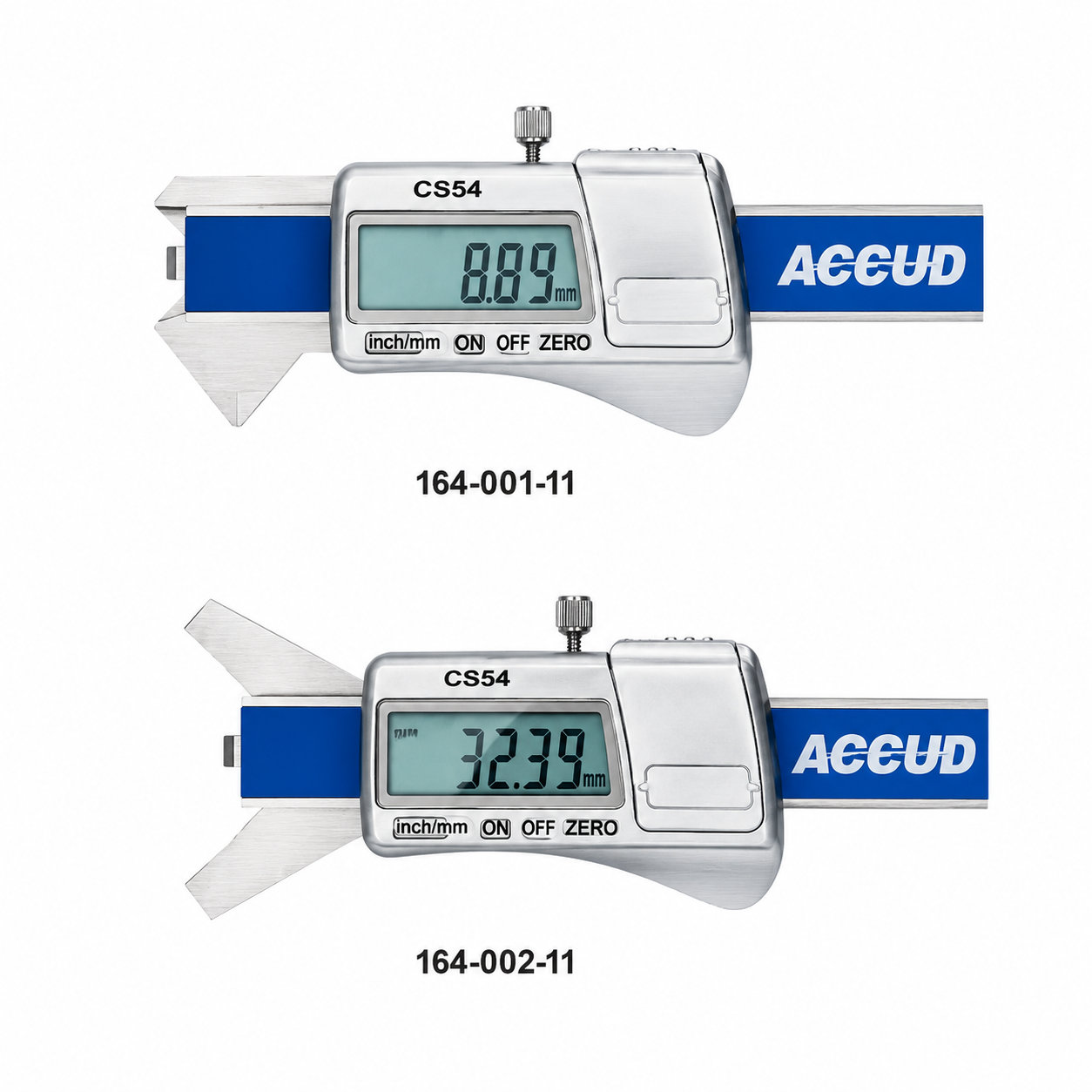 Medidores de chaflán digitales ACCUD Serie 164, dos modelos