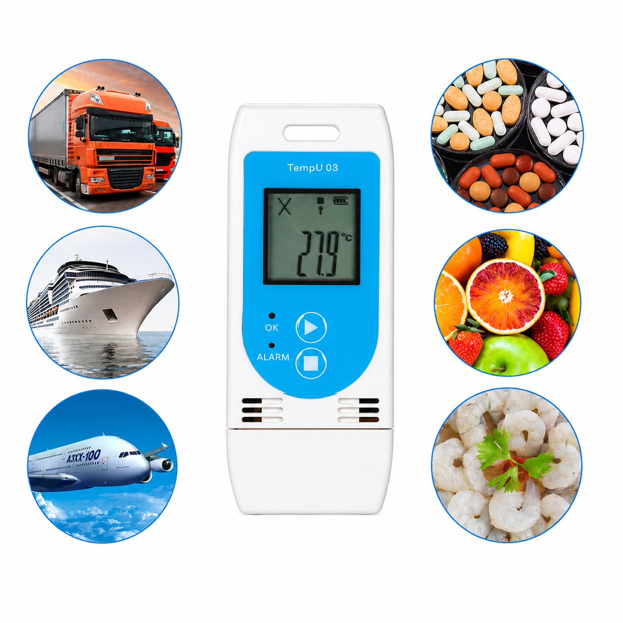 Registrador de Temperatura y Humedad USB  Tempu 03, -30 a 60 °C y 0 a 85 % H.R. JJTEMPU03 - 3