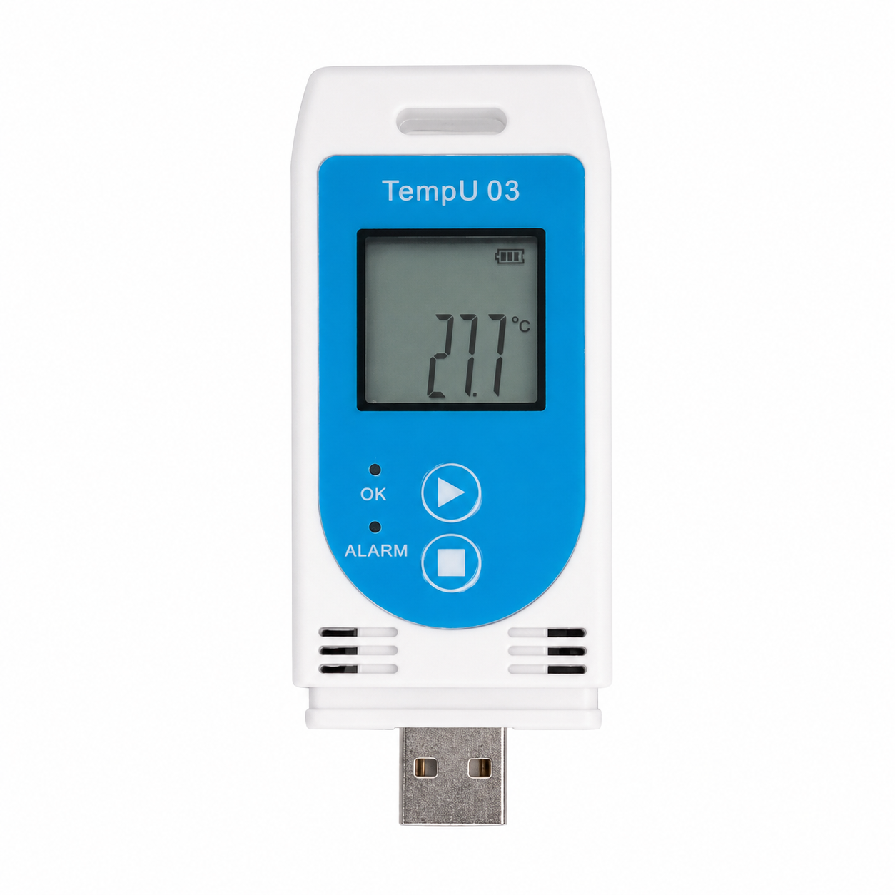 Registrador de Temperatura y Humedad USB  Tempu 03, -30 a 60 °C y 0 a 85 % H.R. JJTEMPU03