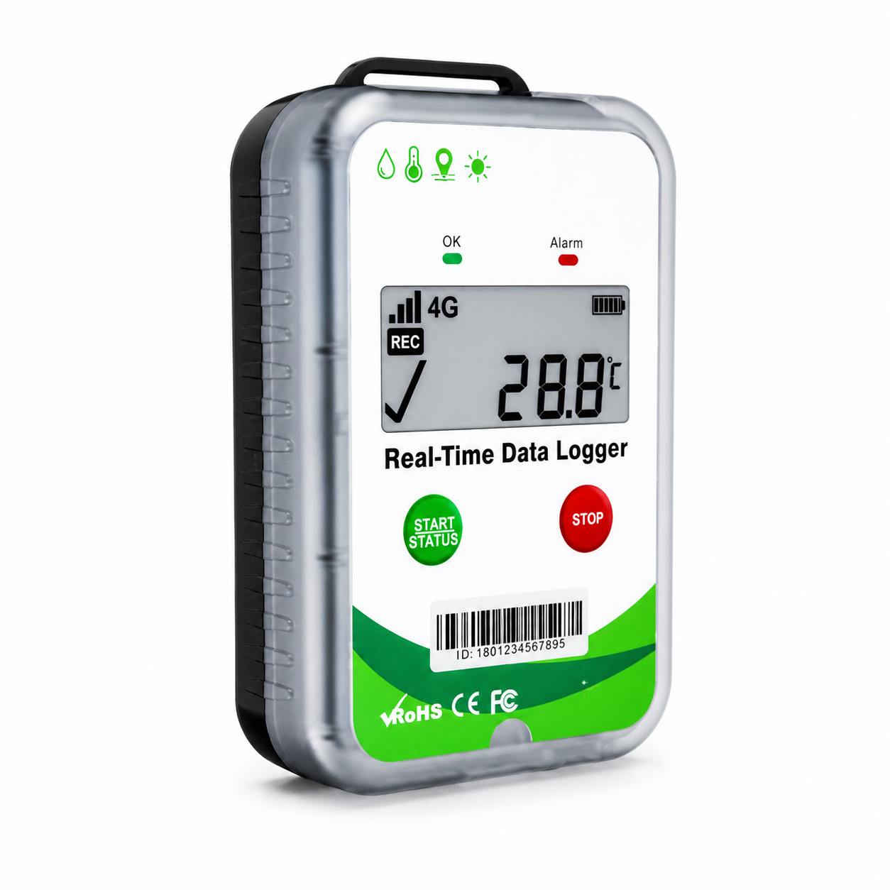 Monitoreo de temperatura y humedad en tiempo real TZTT19, -20 a 60 °C, TZONE   - 5