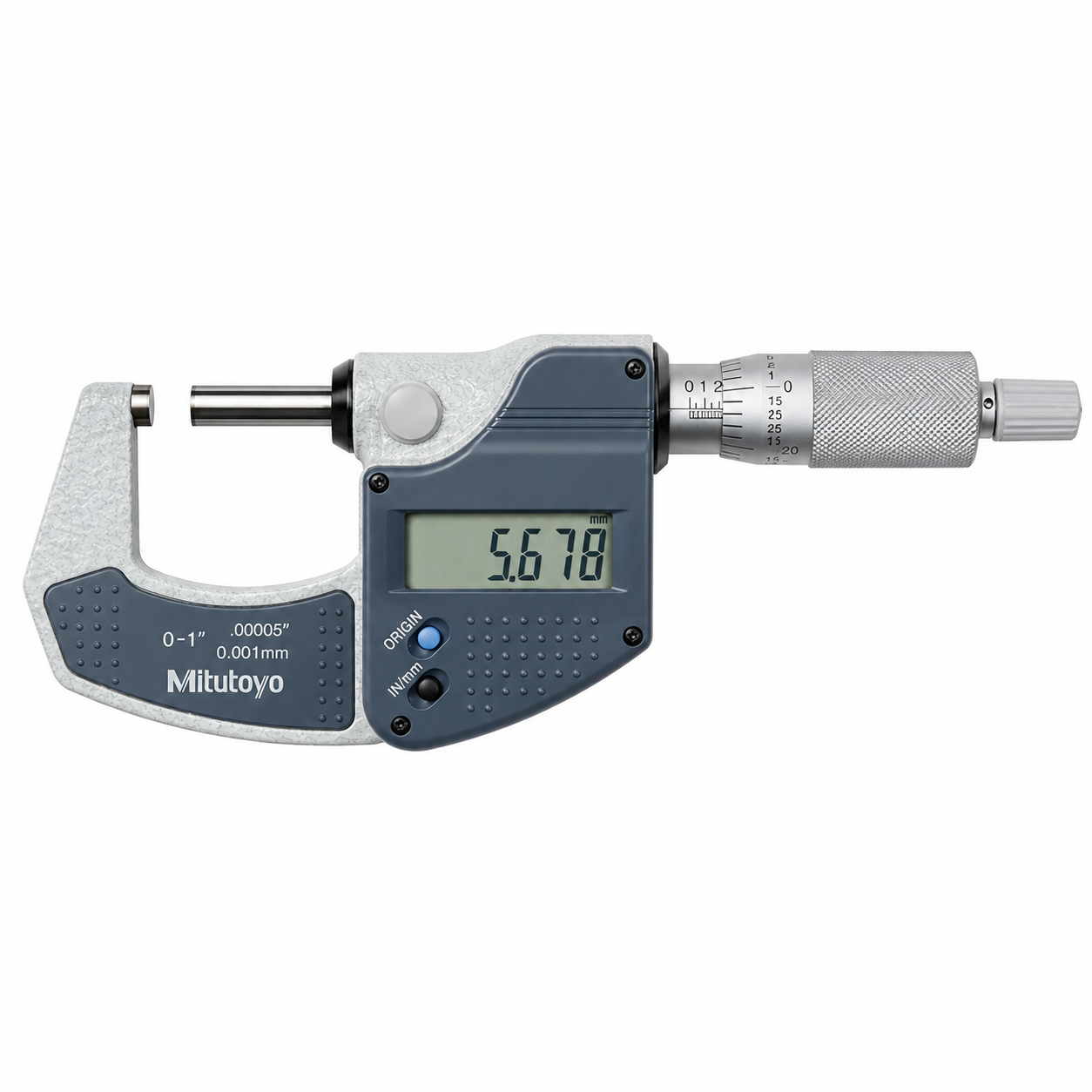 Micrómetro digital Mitutoyo 293-831-30, 0–1 pulg / 0–25,4 mm