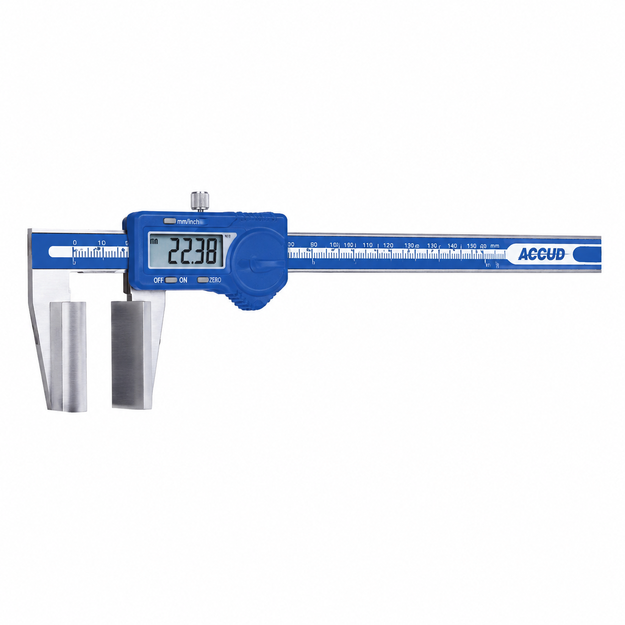 Calibrador Digital con Caras de Medición Grandes 167-008-11, 0 a 200 mm, ACCUD