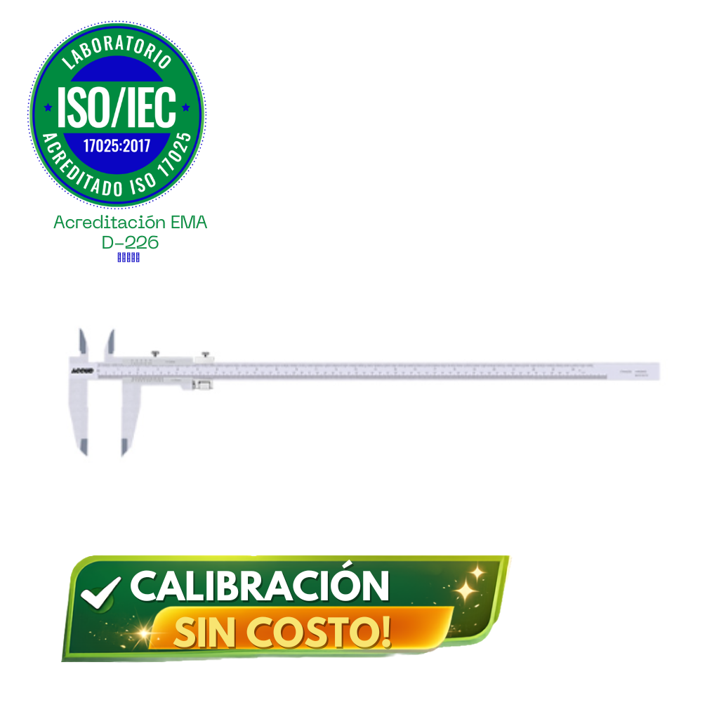 Calibrador Analógico Tipo Sólido Serie 120,  0 mm hasta 600 mm / 0 pulg hasta 24 pulg, ACCUD