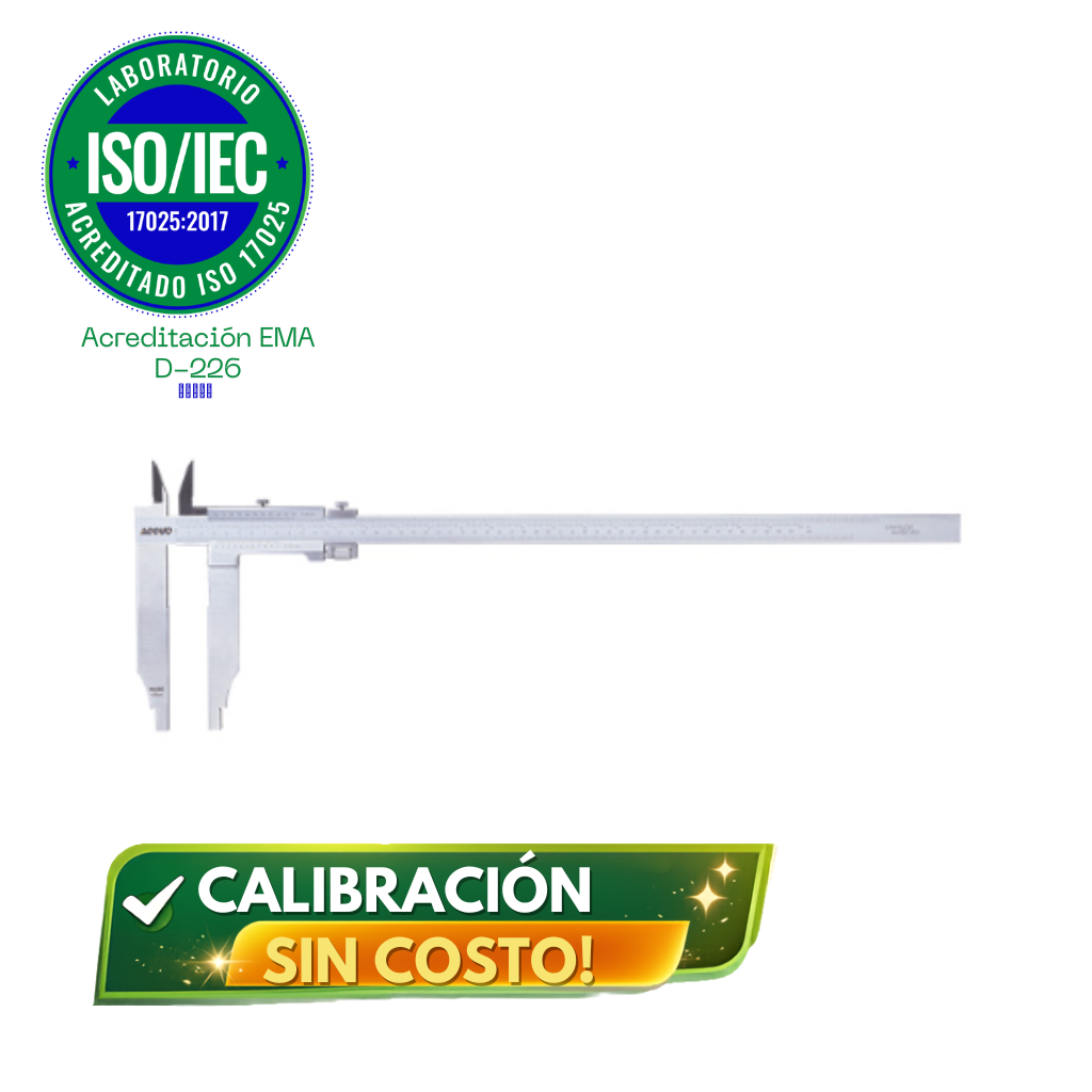 Calibrador Analogico puntas largas Serie 129, 0 mm hasta 1000 mm / 0 pulg hasta 40 pulg, ACCUD