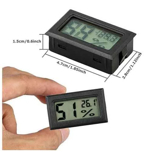 Indicador de temperatura y humedad grande , 10% a 99%,Acuarium, T/H