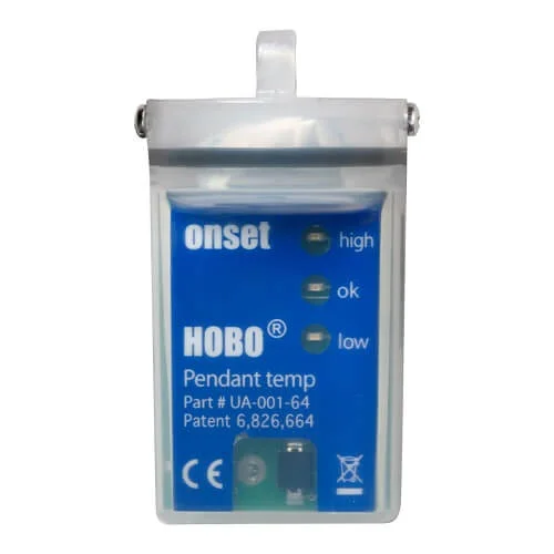 Registrador de datos de temperatura colgante, -20 a 70 °C, HOBO 64K Pendant, UA-001-64