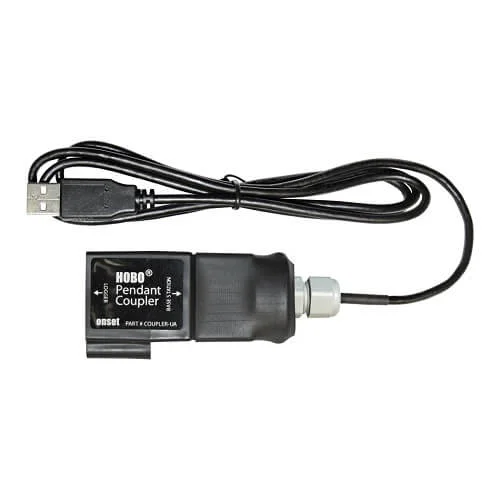 Estación base USB óptica para registradores de datos colgantes, 0 a 95% HR, HOBO, BASE-U-1