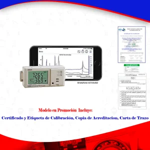 Registrador de temperatura y humedad para farmacia, cumplimiento a COFEPRIS, ONHMX1101