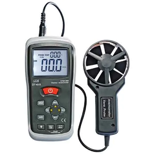Termoanemómetro CMM/CFM, 0.40 a 30.00 m / s, CMDT/619
