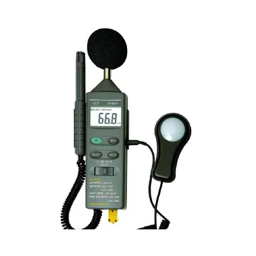 Indicador de temperatura, humedad, nivel de sonido y luz, -20 ºC a 200 ºC, CMDT/8820