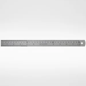 Regla de acero inoxidable semiflexible de 30 cm, 12 pulgadas, ACC990-012-11