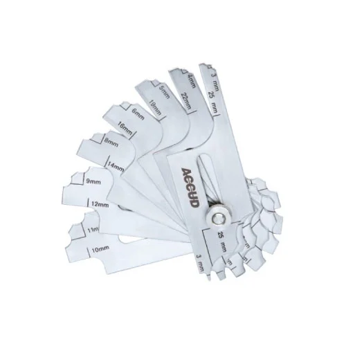 Calibrador para filete de soldadura, 3 mm hasta 25 mm ó 1/8" hasta 1", ACC-SERIE-977