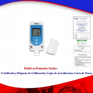 Registrador de temperatura y humedad para farmacia, cumplimiento a COFEPRIS, JJTEMPU03