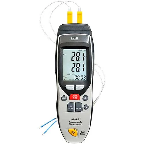 Termómetro de termopar tipo K/J, datalogger , -200ºC a 1372ºC, CMDT/852B