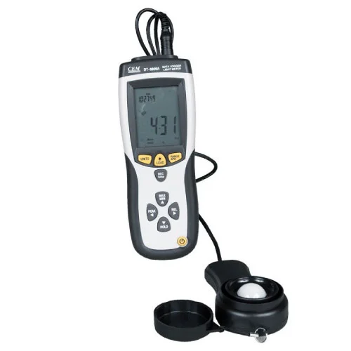 Medidor de luz data logger, 400.000 lux, CMDT/8809A