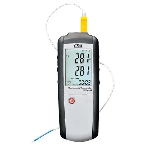 Termómetro de termopar tipo K / tipo J, -200ºC a 1372 ºC ,  CMDT/3610B