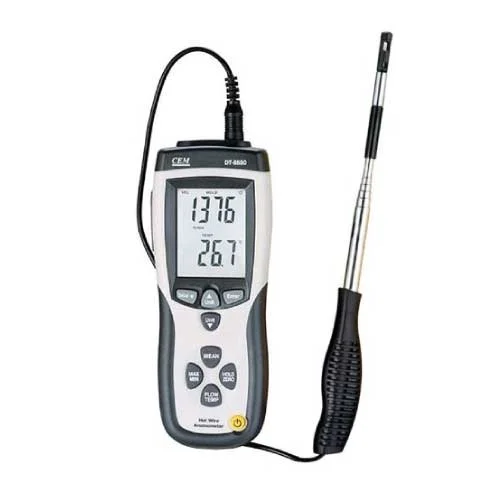 Anemómetro de hilo caliente, Datalogger ,0.1 a 25 m/s, CMDT/8880