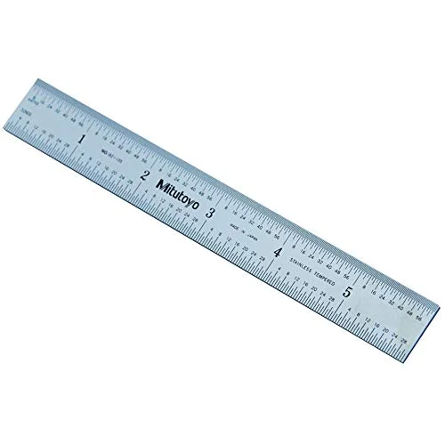 Reglas de acero Mitutoyo Serie 182, rígidas anchas y modelo flexible 182-141