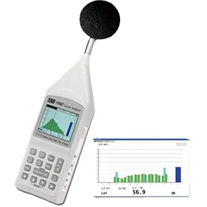 Analizador de sonido por bandas de octava TES-1358C, 30–130 dB