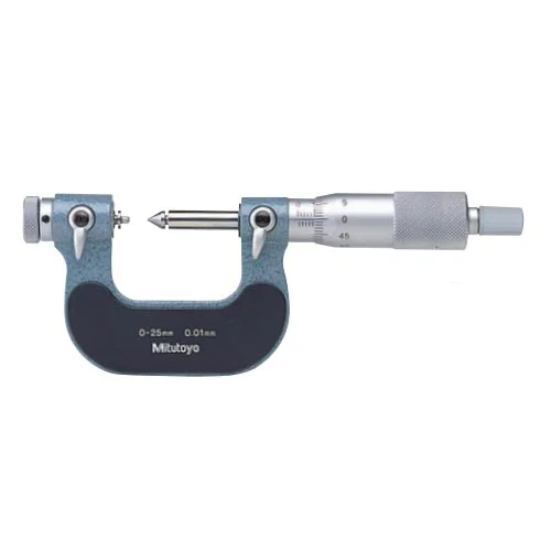 Micrómetro para roscas tipo punta de tope/ husillo intercambiables, 25 hasta 300 mm / 1 hasta 7 pulg, Mitutoyo, serie 126