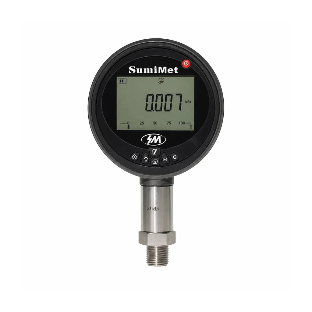 Manómetros digitales de referencia SumiMet, clase 0,1 % FS, 1000 a 2500 bar según modelo