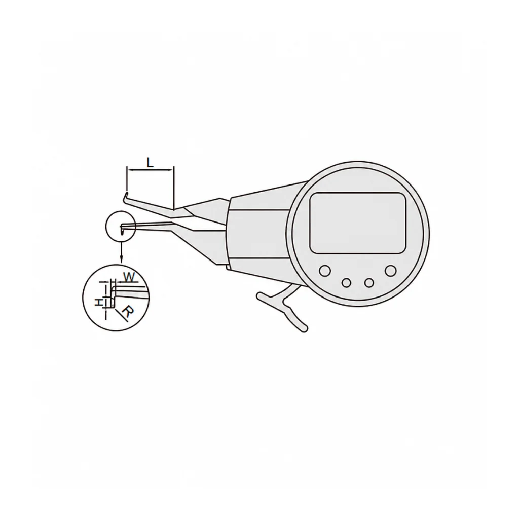 Calibrador interno digital pantalla giratoria 170° SERIE 412, 5 mm hasta 60 mm, Accud  - 1