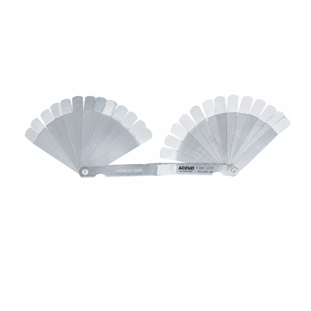 Medidor de espesores lainas de velocidad de doble escala serie 919,  0.127 mm a 0.762 mm /  0.005 pulg  a 0.030 pulg, ACCUD
