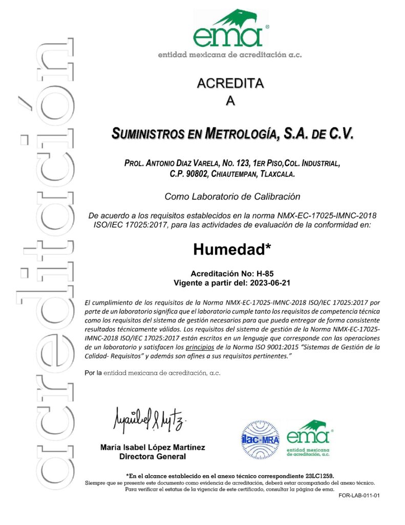 Certificado Acreditación