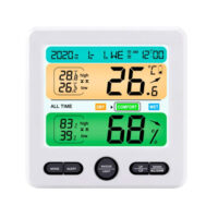 Indicador de temperatura y humedad con alarma , -20 a 70 °C y 10% -99% H.R, SMTS6211TH